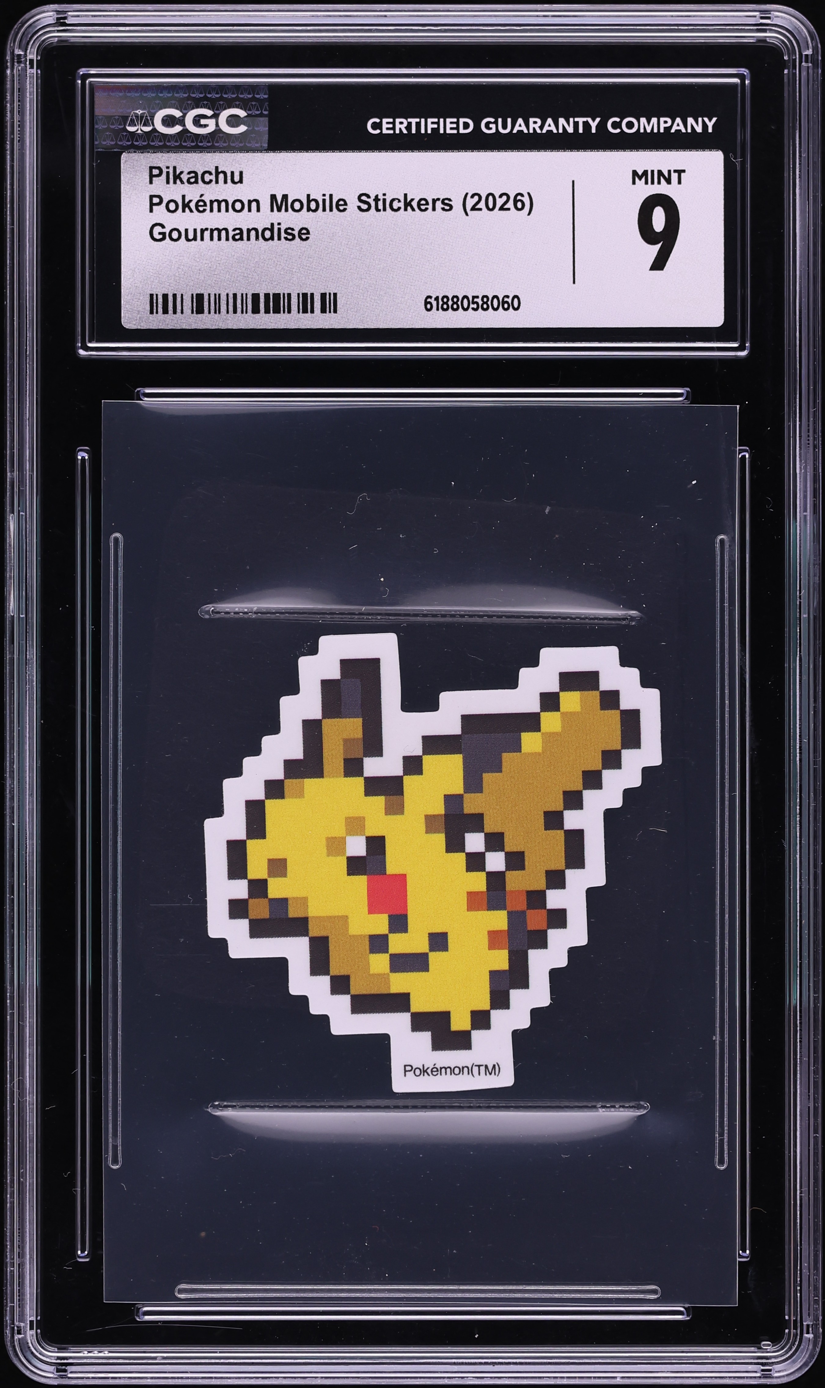 2026 Pokemon Gourmandise Mobile Stickers Pikachu CGC 9 MINT