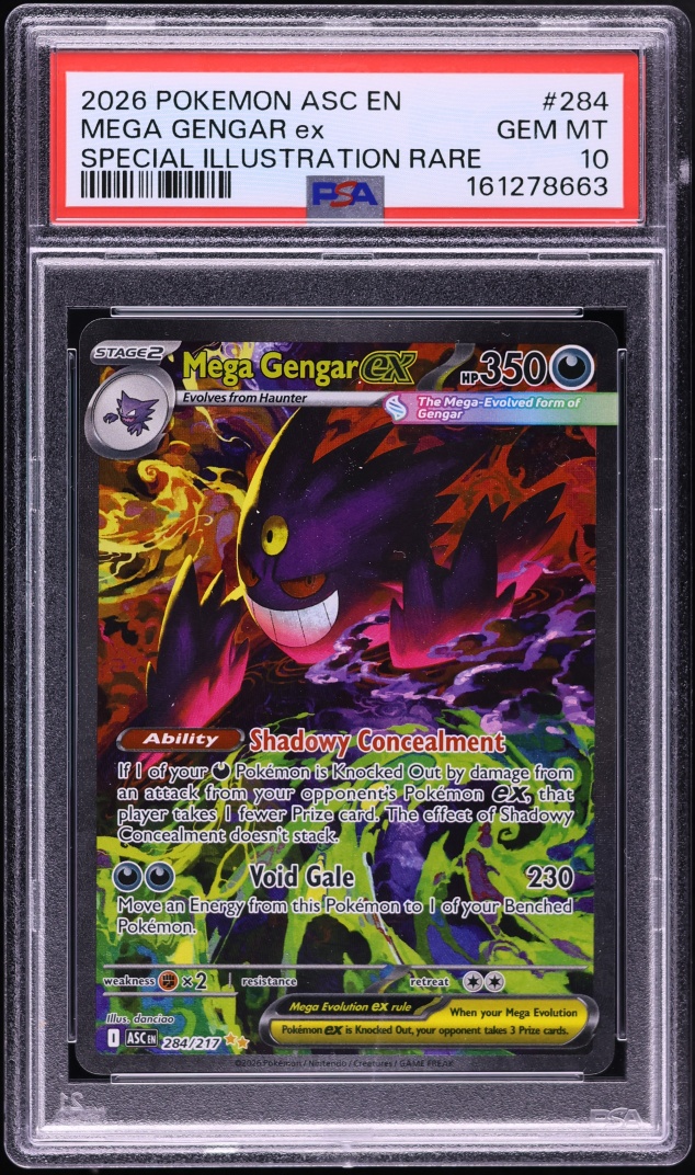 2026 Pokemon Mega Evolution Ascended Heroes SIR Mega Gengar ex #284 PSA 10 GEM MINT