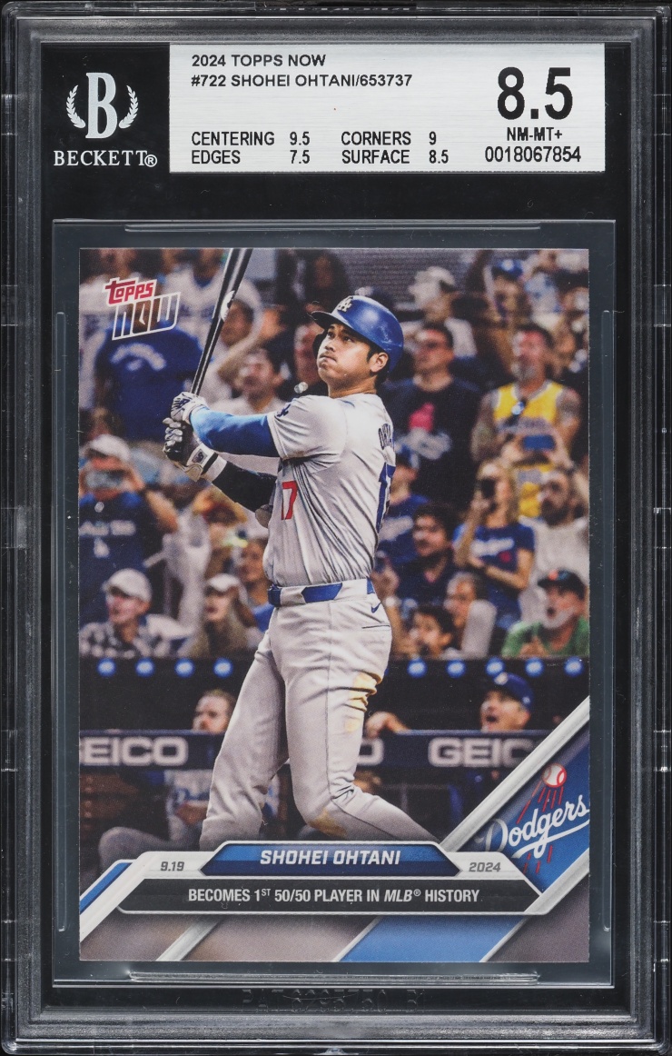 2024 Topps Now Shohei Ohtani #722 BGS 8.5 NM-MT+