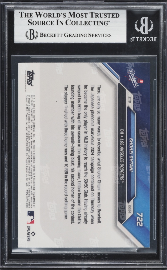 2024 Topps Now Shohei Ohtani #722 BGS 8.5 NM-MT+
