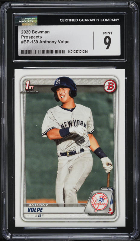 その他 2020 bowman sapphire Anthony volpe PSA9 2020 BOWMAN CHROME SAPPHIRE ED #BCP139 ANTHONY VOLPE PSA 9 | eBay
