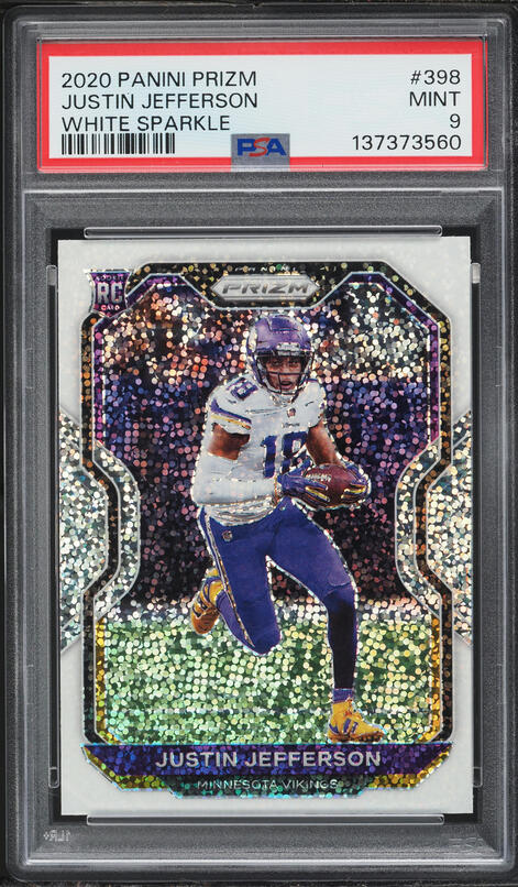 2020 Panini Prizm Gold Justin Jefferson ROOKIE AUTO /10 #398 BGS