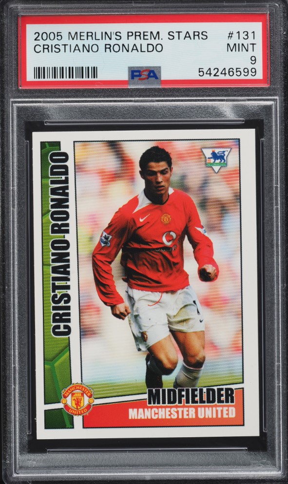 2005 Merlin's Premier Stars Cristiano Ronaldo #131 PSA 9 MINT