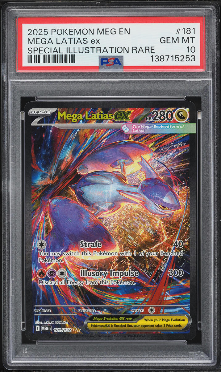 2025 Pokemon Mega Evolution SIR Mega Latias ex #181 PSA 10 GEM MINT