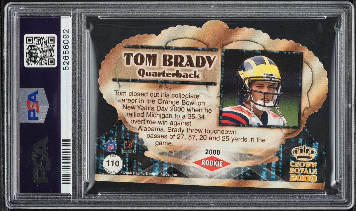 2000 Pacific Crown Royale Retail Tom Brady ROOKIE #110 PSA 8 NM-MT