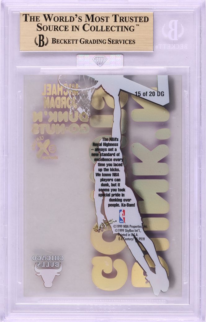 1998 Skybox E-X Century Dunk 'N Go Nuts Michael Jordan #15DG MBA BGS 10 PRISTINE