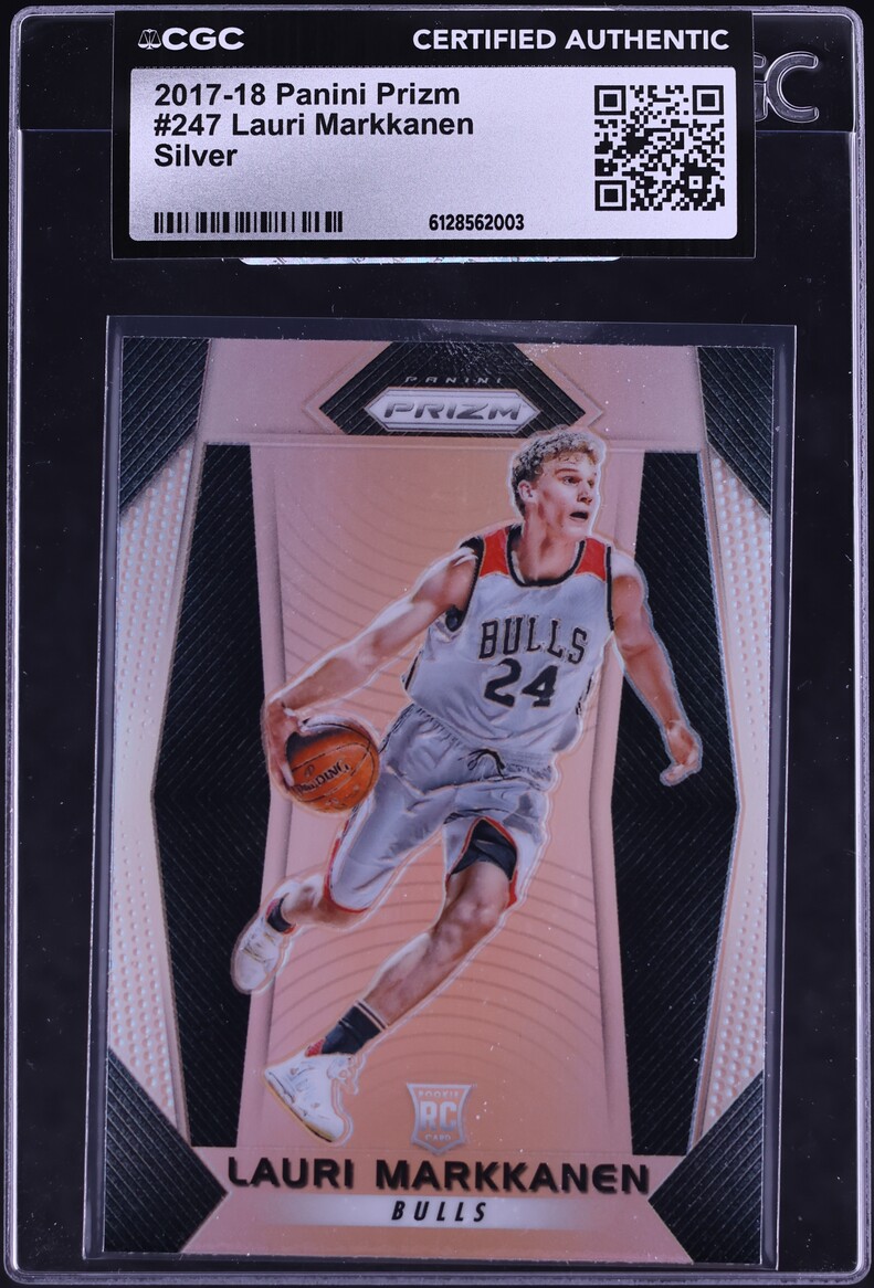 2017 Panini Prizm Silver Lauri Markkanen ROOKIE #247 CGC AUTH