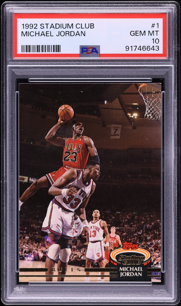 1992 Stadium Club Basketball Michael Jordan #1 PSA 10 GEM MINT