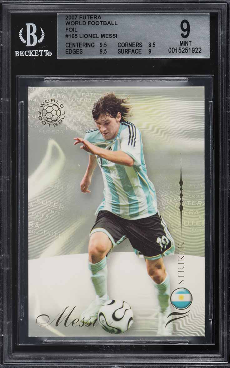 2007 Panini FC Barcelona Lionel Messi #112 PSA 9 MINT on Fanatics