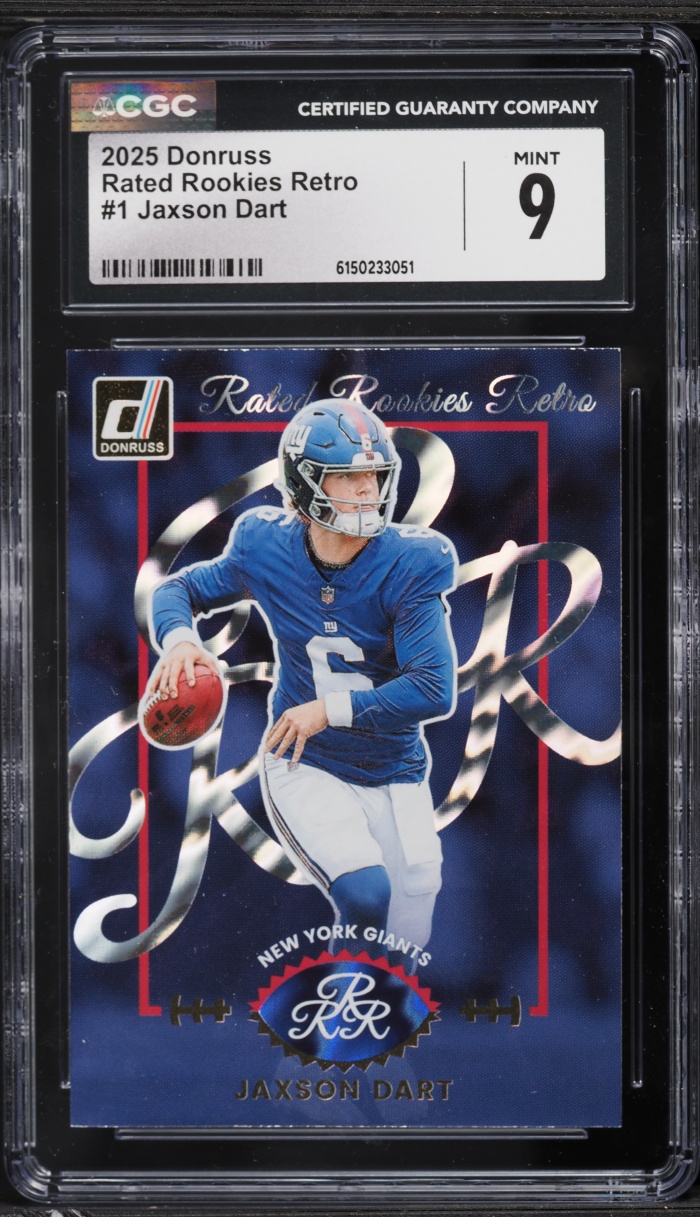 2025 Donruss Rated Retro Jaxson Dart ROOKIE #1 CGC 9 MINT
