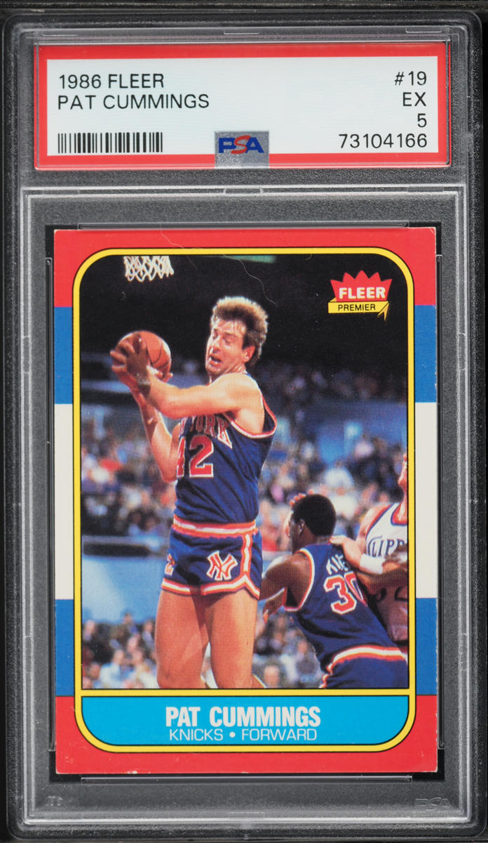 1986 Fleer Basketball Pat Cummings #19 PSA 5 EX