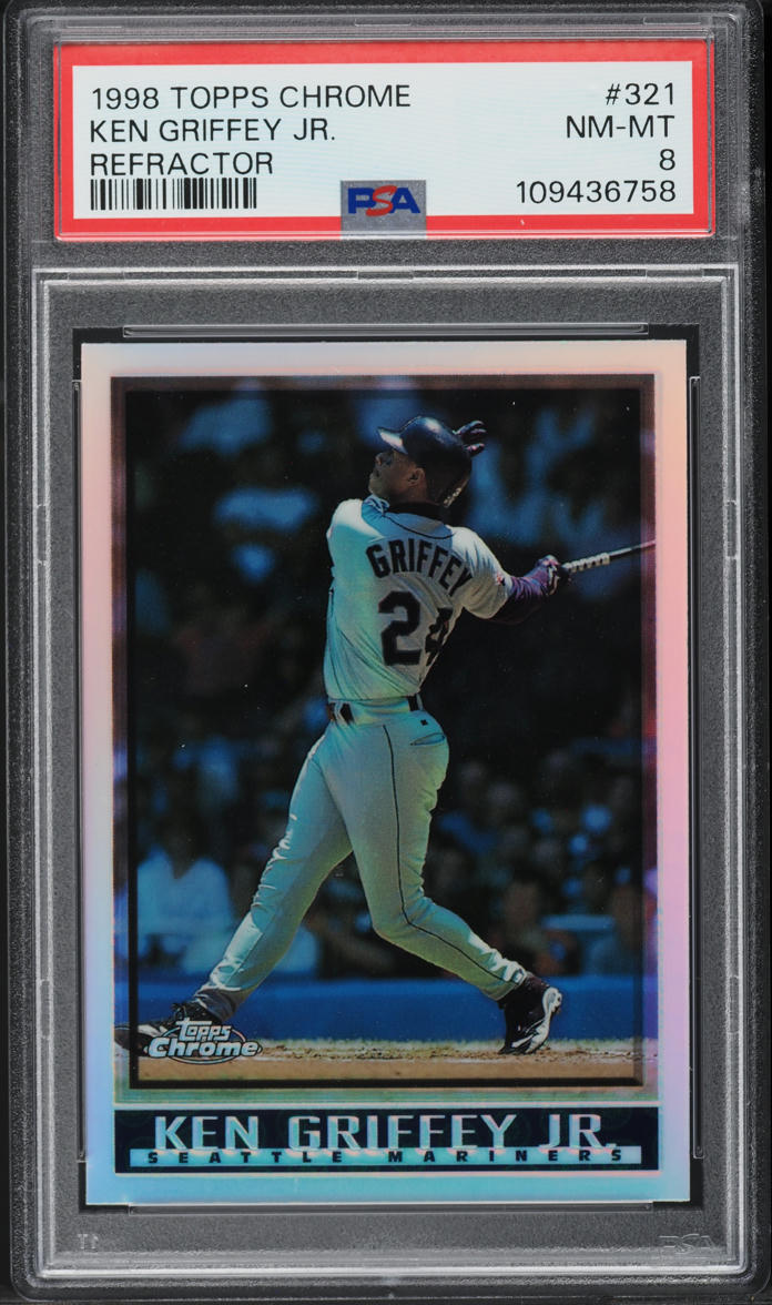 1998 Topps Chrome Refractor Ken Griffey Jr. #321 PSA 8 NM-MT