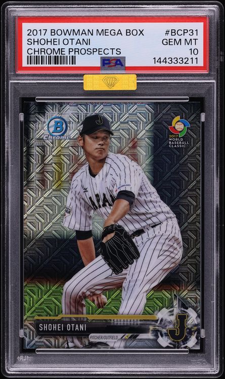 2017 Bowman Chrome Mega Box Shohei Ohtani PROSPECT #BCP31 MBA PSA 10 GEM MINT