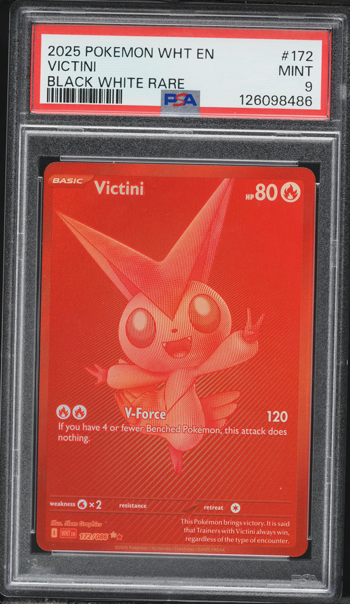 2025 Pokemon Scarlet & Violet White Flare BWR Victini #172 PSA 9 MINT
