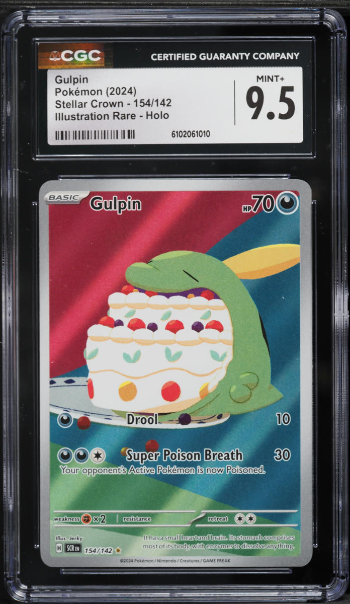 2024 Pokemon Scarlet & Violet Stellar Crown IR Gulpin #154 CGC 9.5 MINT+