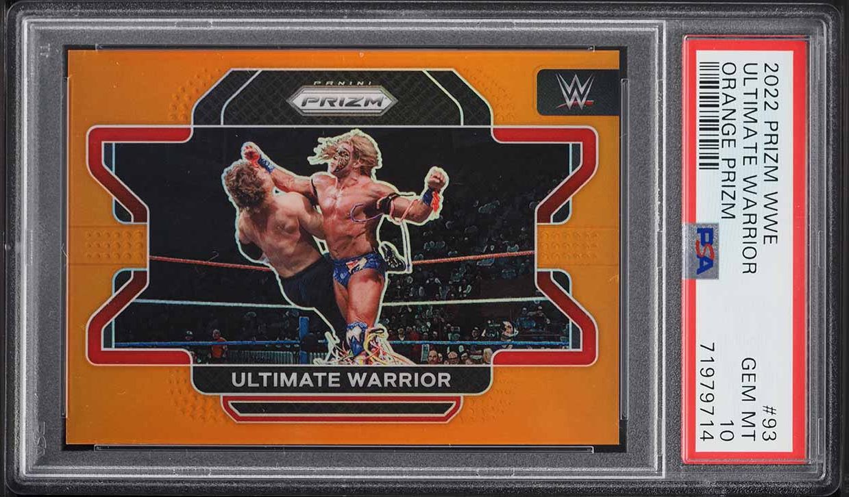 2022 Panini Prizm WWE Orange Ultimate Warrior /99 #93 PSA 10 GEM MINT