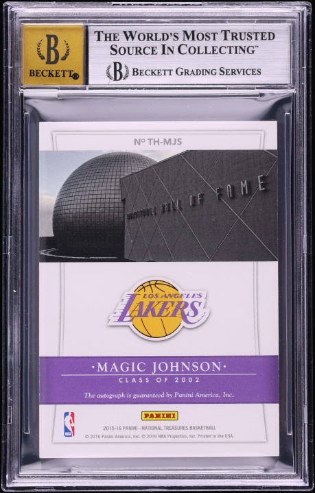 2015 National Treasures Treasures Of The Hall Magic Johnson AUTO /25 #TH-MJS BGS 7 NRMT