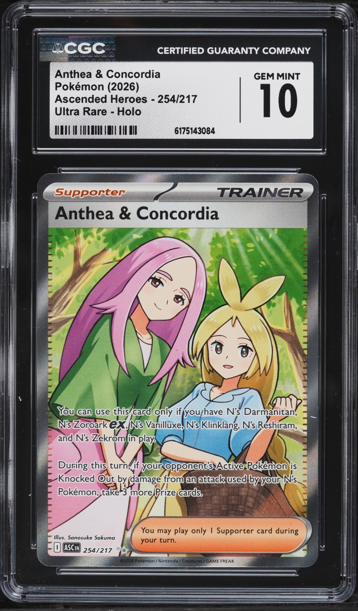 2026 Pokemon Mega Evolution Ascended Heroes Full Art Anthea & Concordia #254 CGC 10 GEM MINT