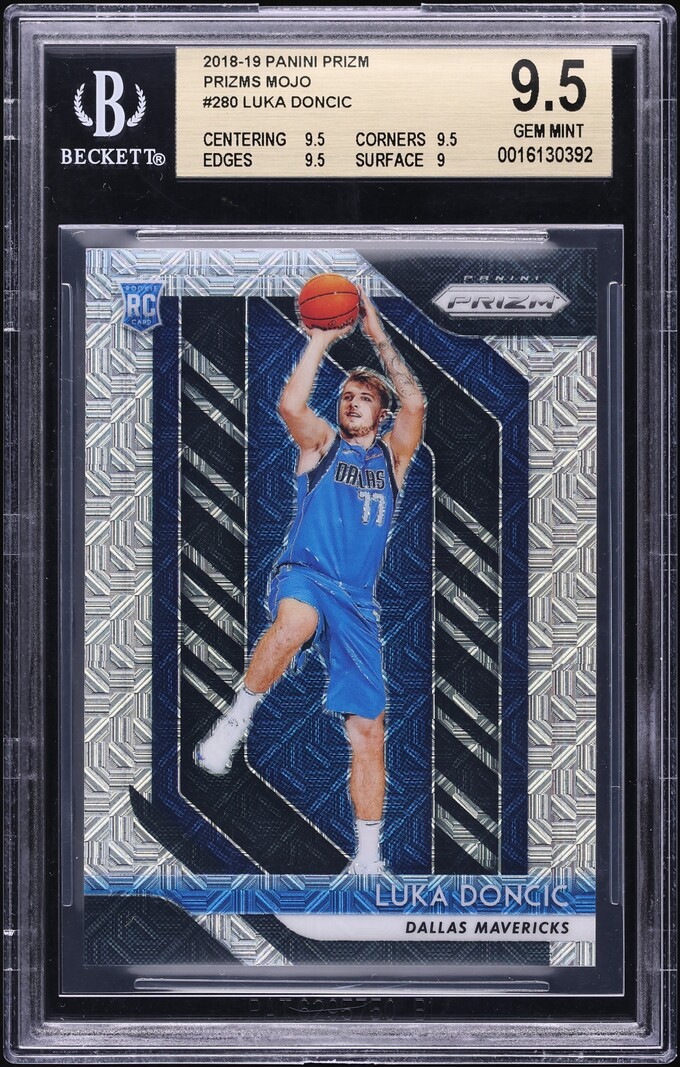 2018 Panini Prizm Mojo Luka Doncic ROOKIE /25 #280 BGS 9.5 GEM MINT