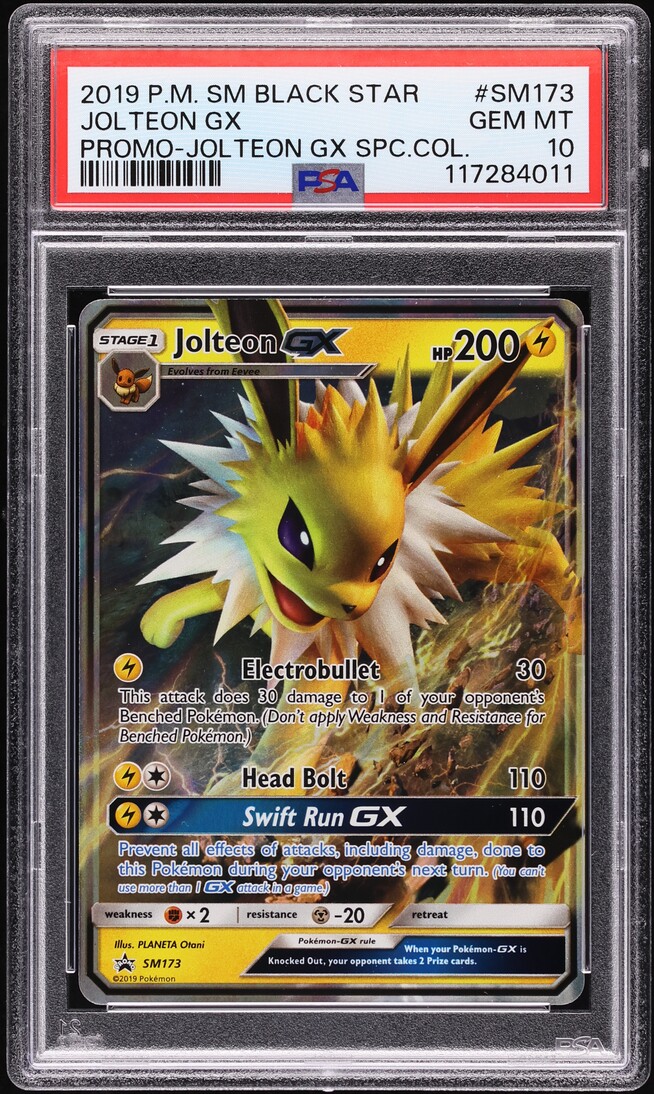 2019 Pokemon SM Promo Special Collection Jolteon GX #SM173 PSA 10 GEM MINT
