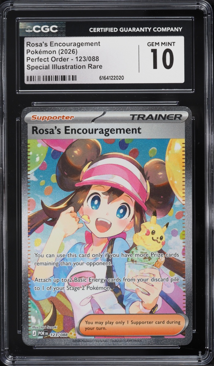 2026 Pokemon Mega Evolution Perfect Order SIR Rosa's Encouragement #123 CGC 10 GEM MINT