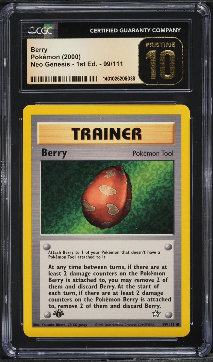 2000 Pokemon Neo Genesis 1st Edition Berry #99 CGC 10 PRISTINE