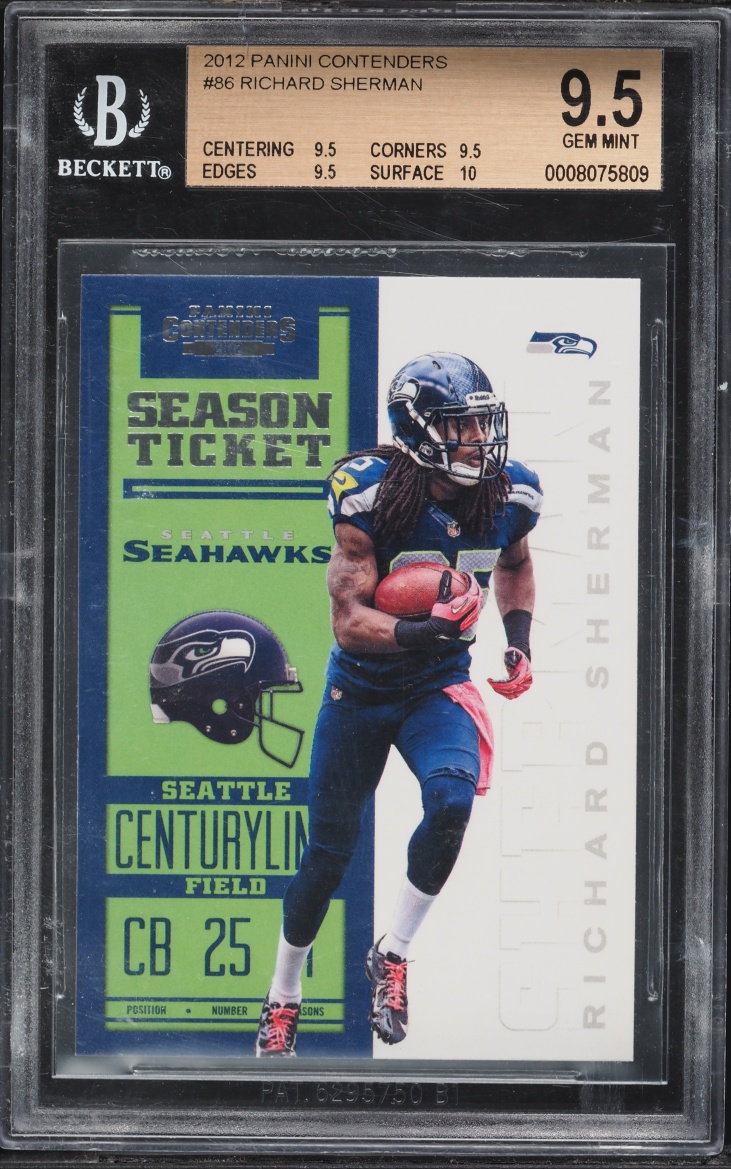 2012 Panini Contenders Richard Sherman #86 BGS 9.5 GEM MINT
