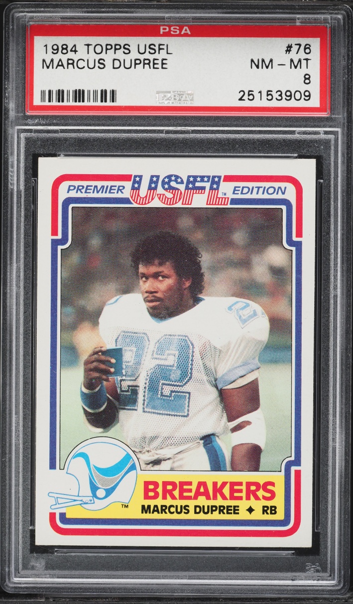 1984 Topps USFL Marcus Dupree ROOKIE #76 PSA 8 NM-MT