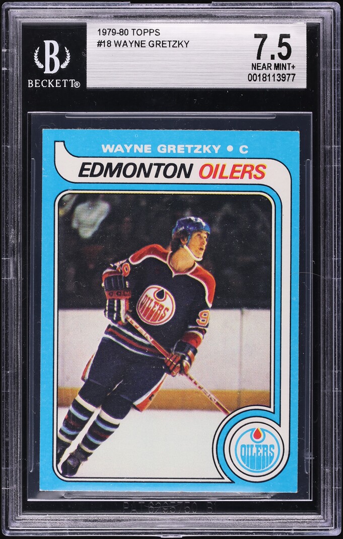 1979 Topps Hockey Wayne Gretzky ROOKIE #18 BGS 7.5 NRMT+