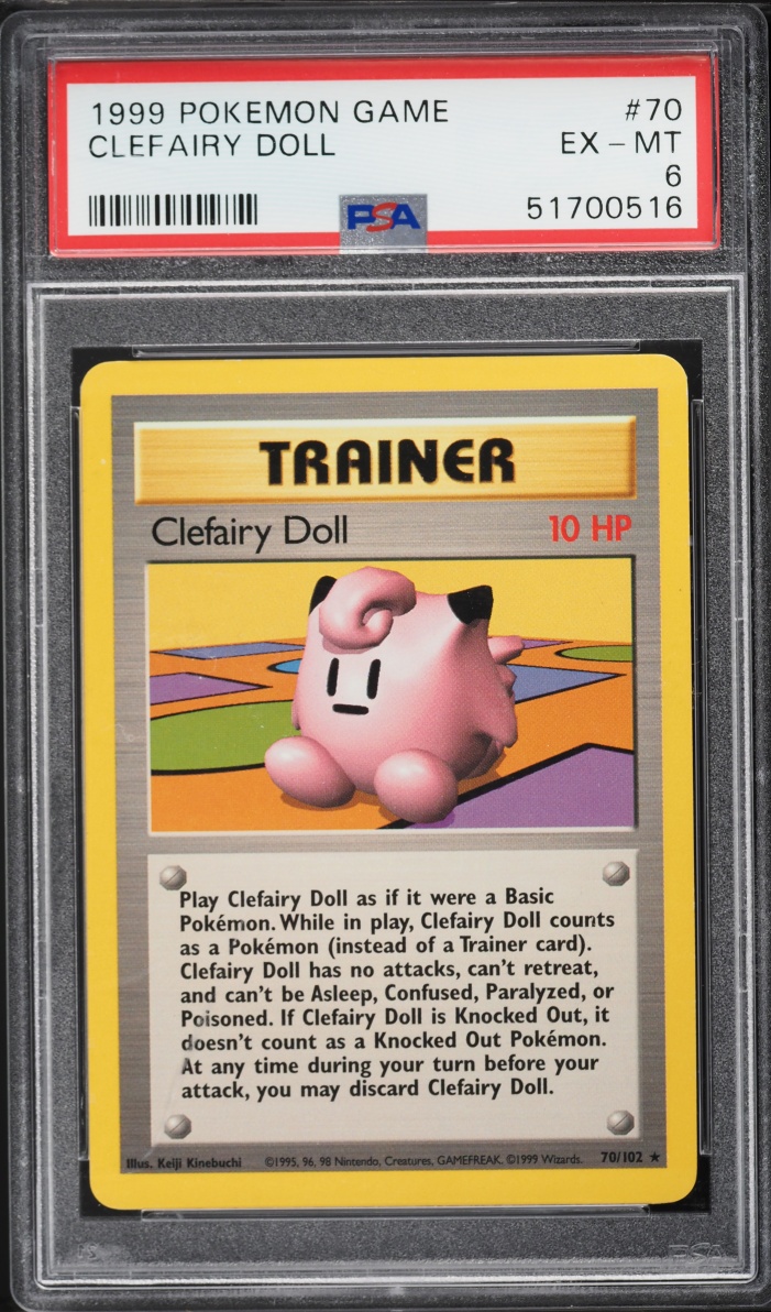 1999 Pokemon Base Set Clefairy Doll #70 PSA 6 EXMT