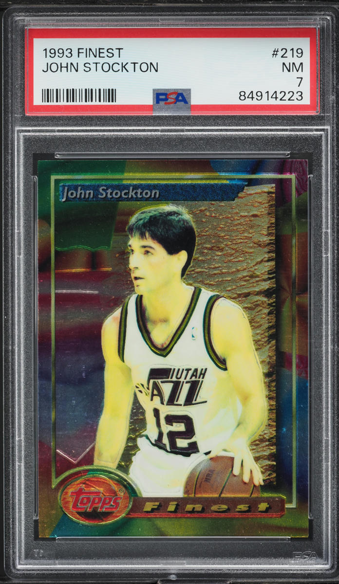 1993 Finest Basketball John Stockton #219 PSA 7 NRMT