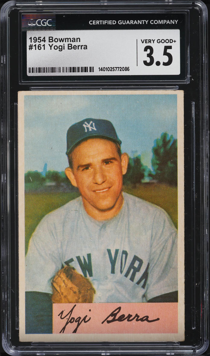 1954 Bowman Yogi Berra #161 CGC 3.5 VG+