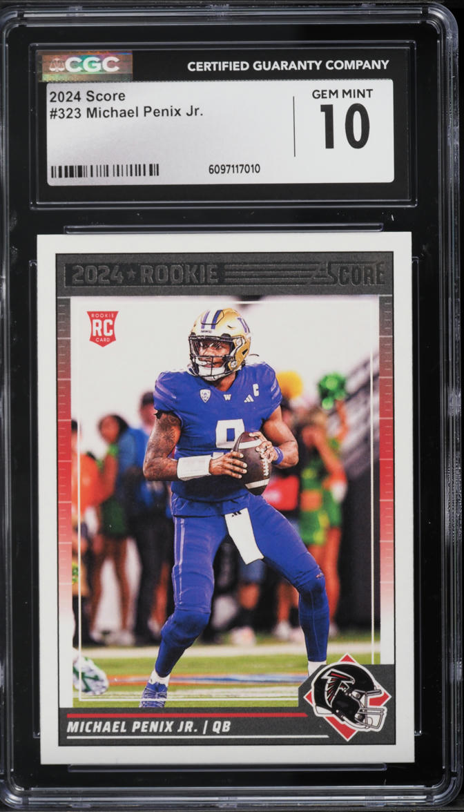 2024 Score Football Michael Penix Jr. ROOKIE #323 CGC 10 GEM MINT