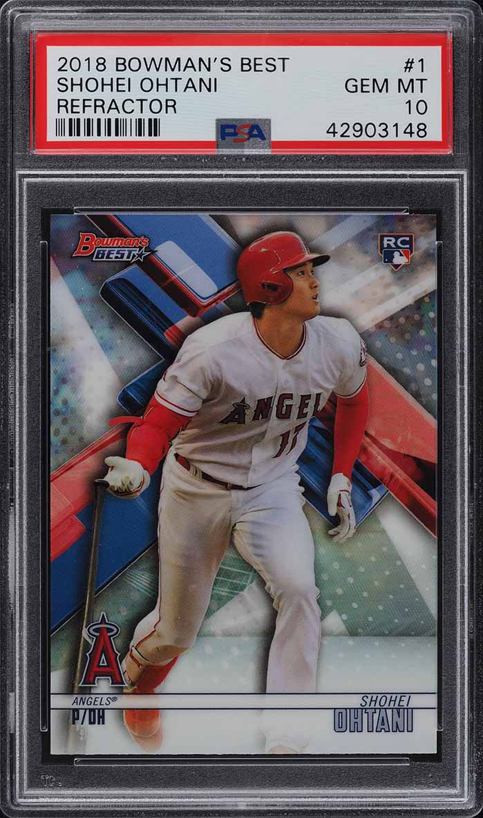大谷翔平 2018 Bowman's Best Refractor Shohei Ohtani 2018 Bowman's Best #1 Refractor Price Guide