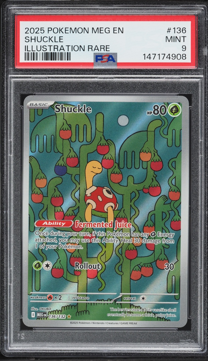 2025 Pokemon Mega Evolution IR Shuckle #136 PSA 9 MINT