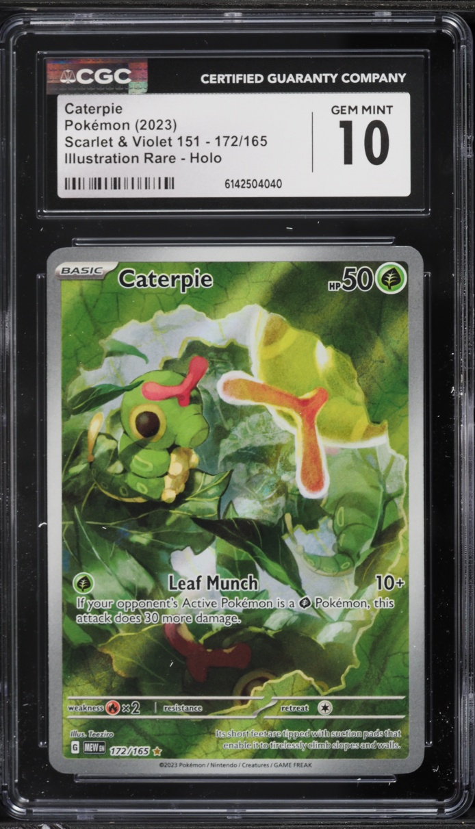 2023 Pokemon Scarlet & Violet 151 IR Caterpie #172 CGC 10 GEM MINT