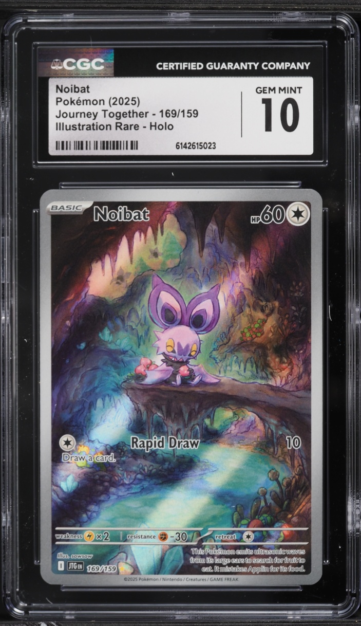 2025 Pokemon Scarlet & Violet Journey Together IR Noibat #169 CGC 10 GEM MINT