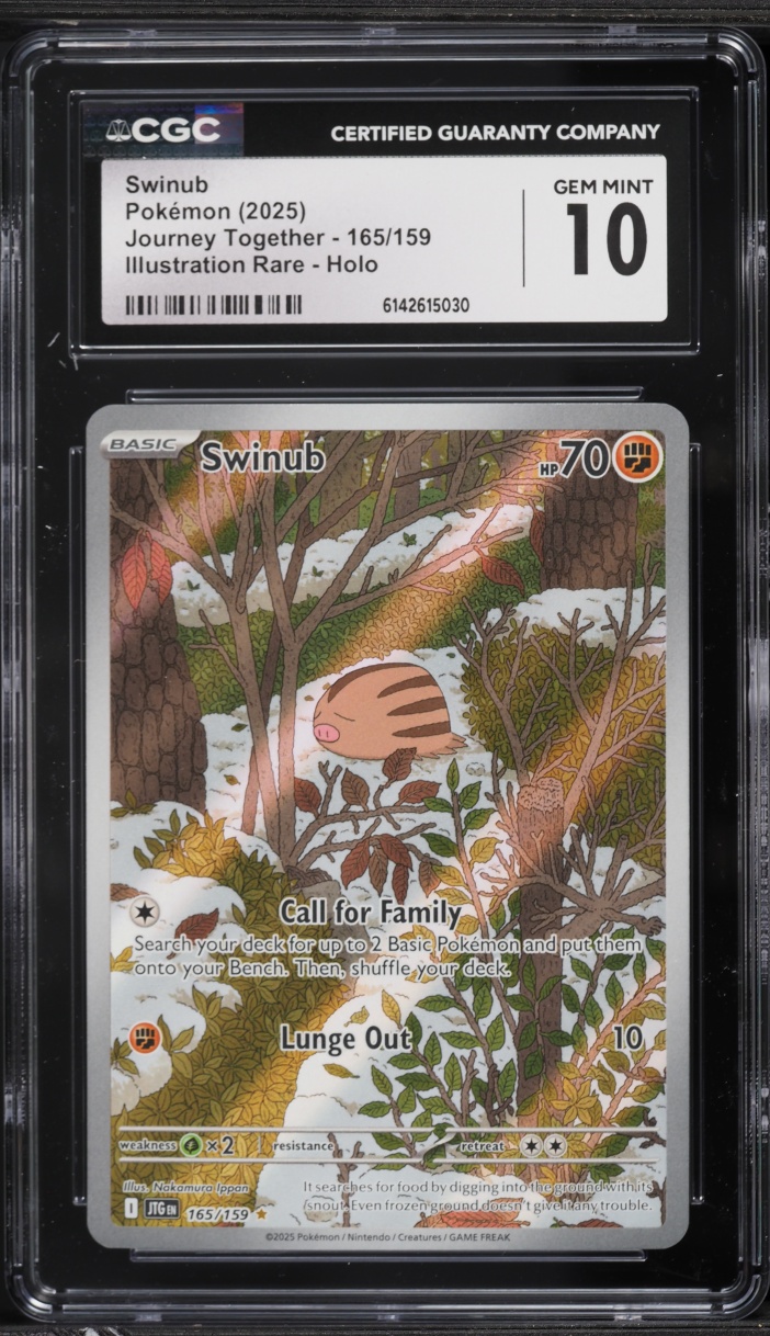 2025 Pokemon Scarlet & Violet Journey Together IR Swinub #165 CGC 10 GEM MINT