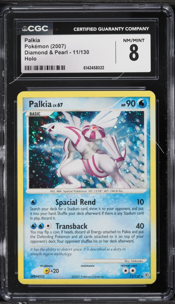 2007 Pokemon Diamond & Pearl Holo Palkia #11 CGC 8 NM-MT