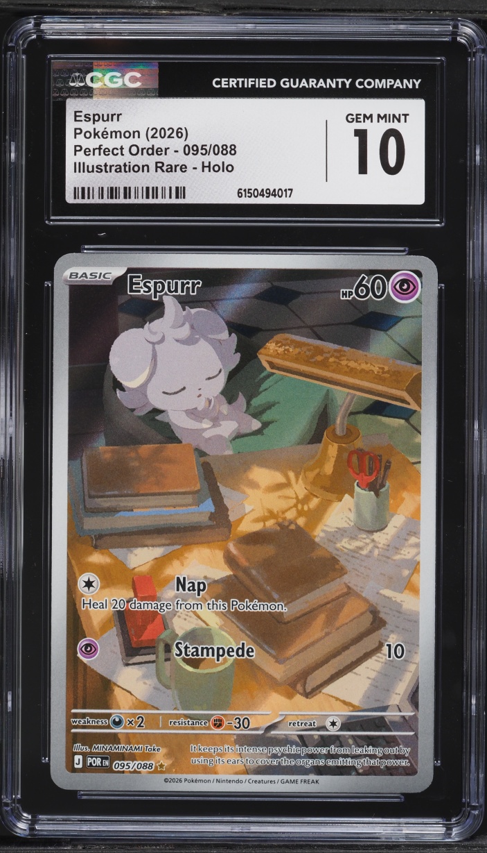 2026 Pokemon Mega Evolution Perfect Order IR Espurr #095 CGC 10 GEM MINT