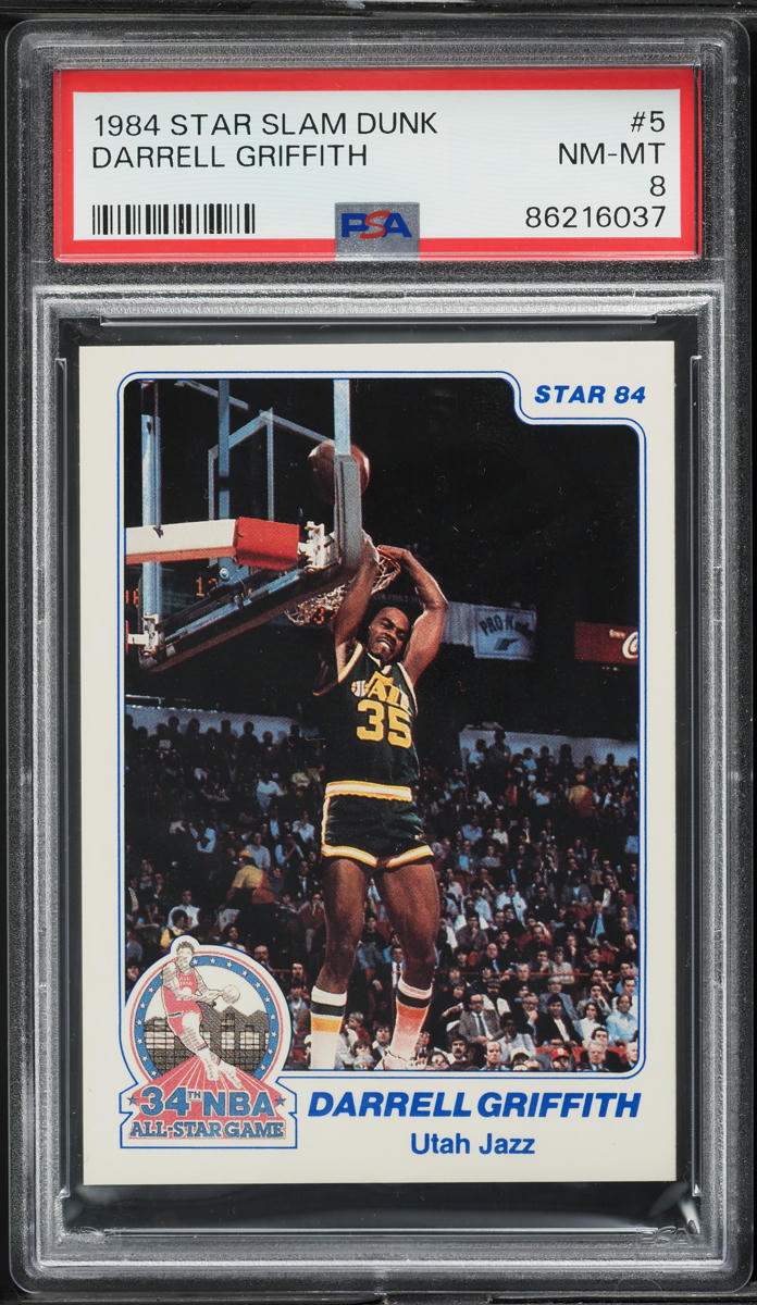 1984 Star Slam Dunk Darrell Griffith #5 PSA 8 NM-MT