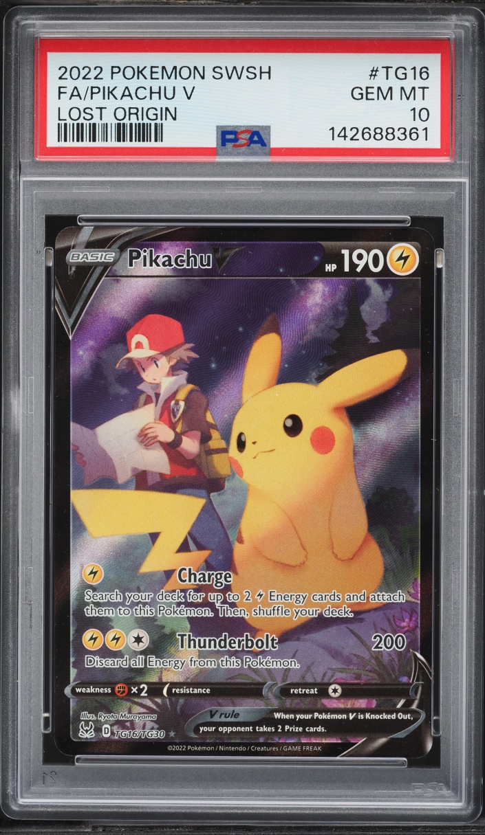 2022 Pokemon Sword & Shield Lost Origin Trainer Gallery CHR Pikachu V #TG16 PSA 10 GEM MINT