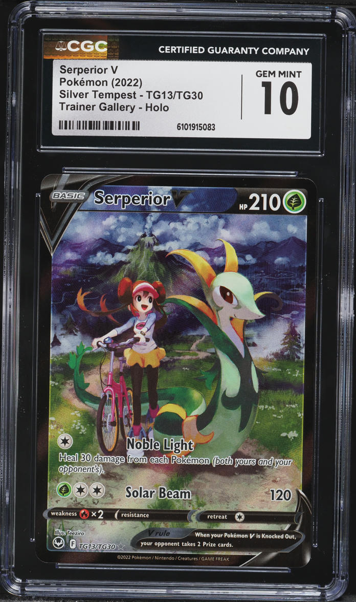 2022 Pokemon Sword & Shield Silver Tempest CHR Serperior V #TG13 CGC 10 GEM MINT