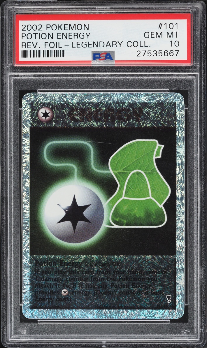 2002 Pokemon Legendary Collection Reverse Holo Potion Energy #101 PSA 10 GEM MINT