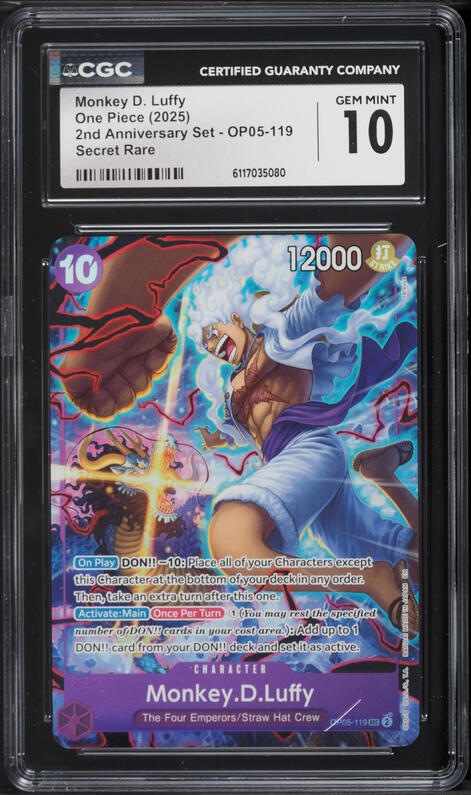 2025 One Piece 2nd Anniversary Set Monkey D. Luffy #OP09-061 CGC
