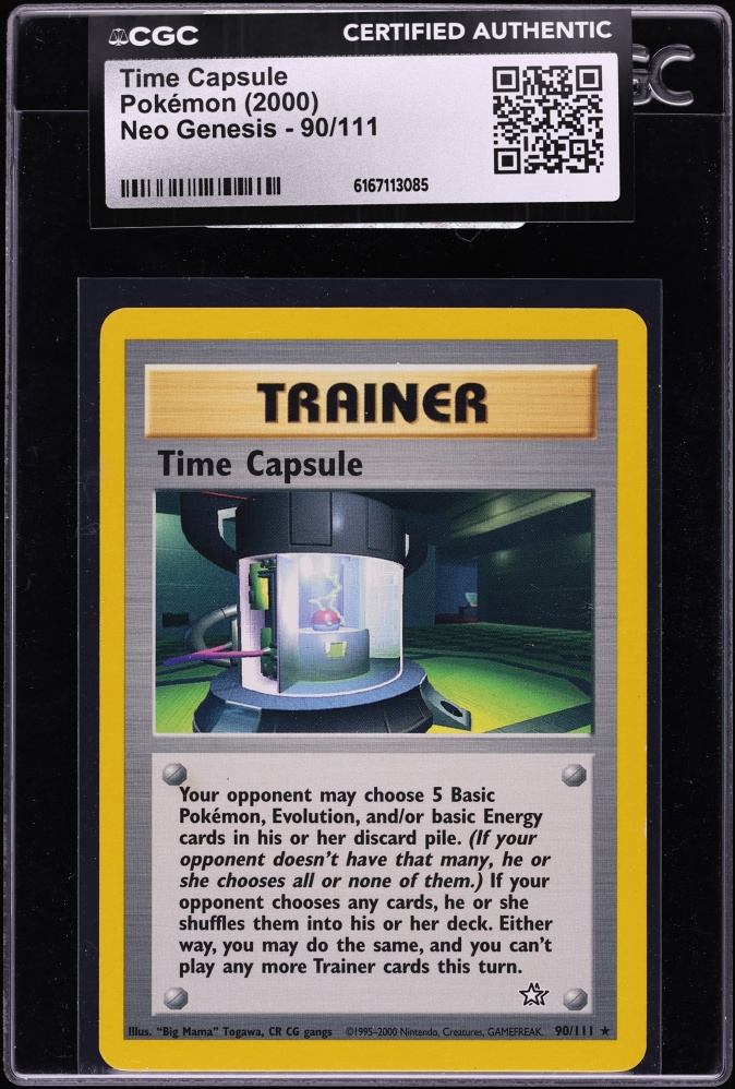 2000 Pokemon Neo Genesis Time Capsule #90 CGC AUTH