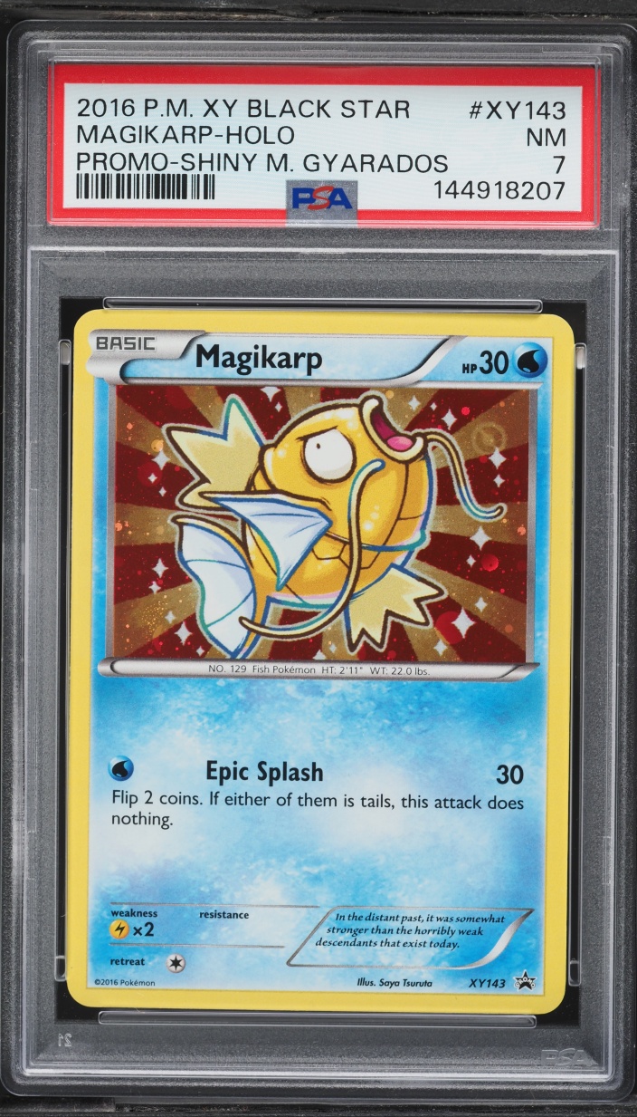 2016 Pokemon XY Black Star Promo Holo Magikarp #XY143 PSA 7 NRMT