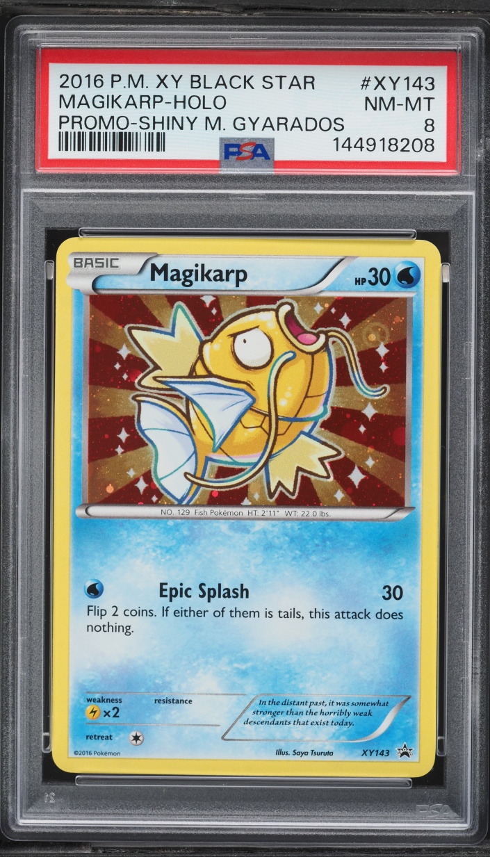 2016 Pokemon XY Black Star Promo Holo Magikarp #XY143 PSA 8 NM-MT