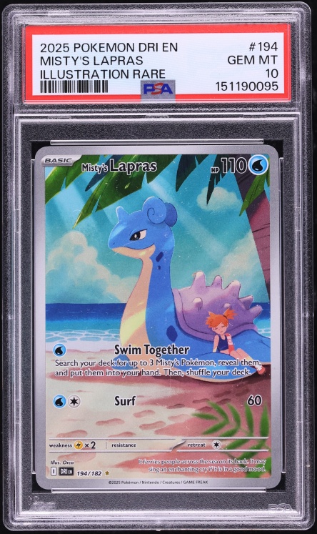 2025 Pokemon Scarlet & Violet Destined Rivals IR Misty's Lapras #194 PSA 10 GEM MINT