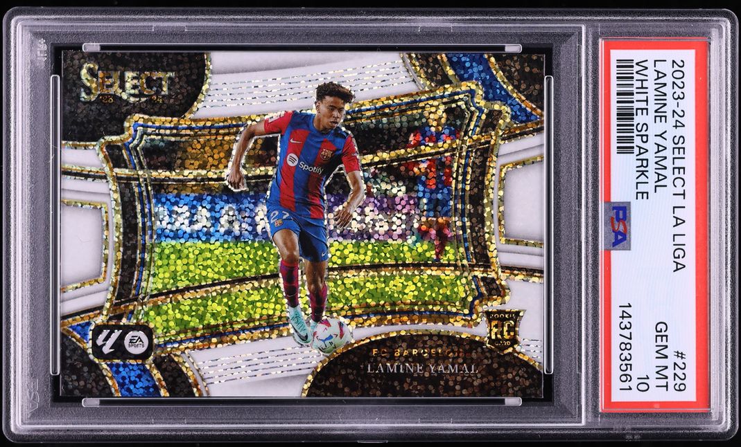 2023 Select La Liga Field Level White Sparkle Lamine Yamal ROOKIE #229 PSA 10 GEM MINT